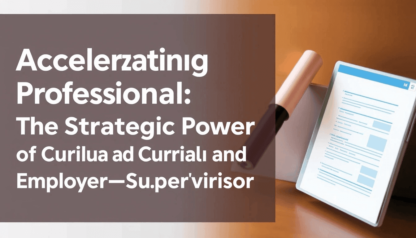 Accelerating Professional Licensure: The Strategic Power of Curricula and Employer-Supervisor Letters