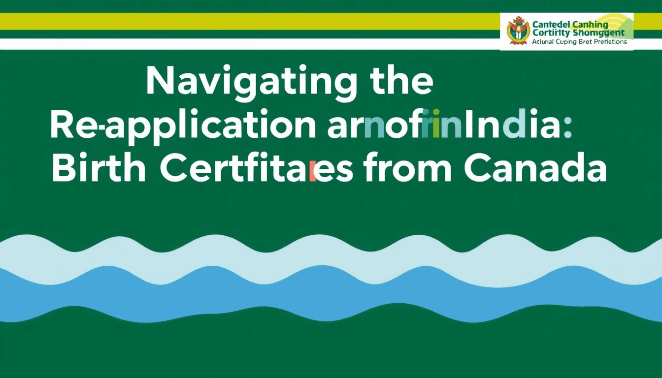 Navigating the Reapplication of Indian Birth Certificates from Canada: A Comprehensive Guide
