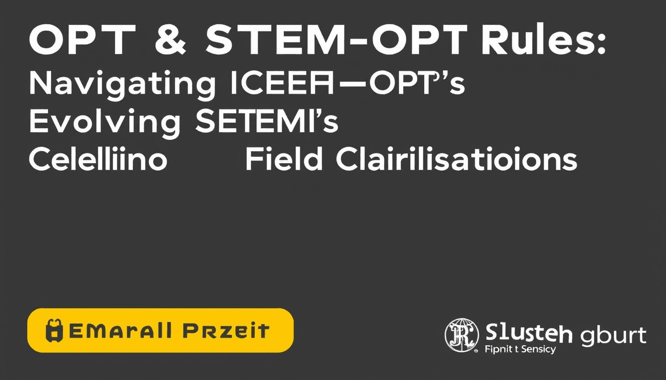 OPT & STEM-OPT Rules: Navigating ICE/USCIS's Evolving STEM Field Clarifications